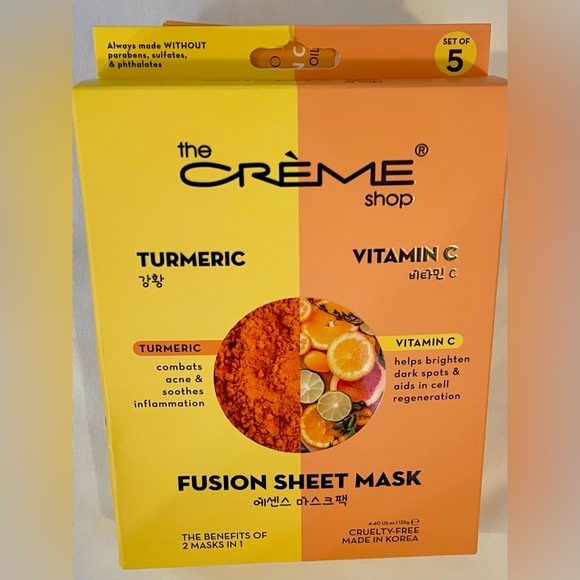 K-BEAUTY: The CRÈME Shop (5) Turmeric & Vit. C MASK
+ 1 oz VIT. C OIL W/TURMERIC - Picture 3 of 8